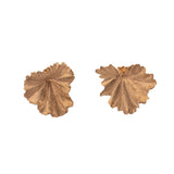 gold vermeil geranium leaf earrings