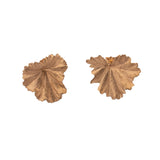 gold vermeil geranium leaf earrings