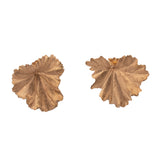 gold vermeil geranium leaf earrings