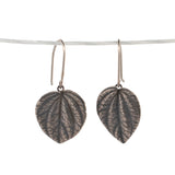 sterling silver peperomia leaf earrings 2