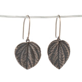 sterling silver peperomia leaf earrings 2