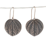 sterling silver peperomia leaf earrings 3