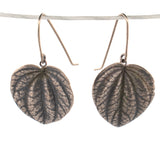 sterling silver peperomia leaf earrings 4