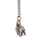 sterling silver rose bud necklace
