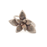 sterling silver floral succulent ring 2
