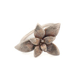 sterling silver floral succulent ring 2