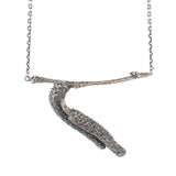 sterling silver birch catkin necklace