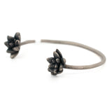 sterling silver double floral succulent bracelet