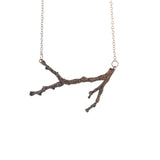 bronze twig necklace