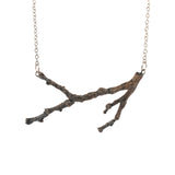 bronze twig necklace