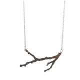bronze twig necklace
