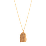 gold vermeil single leaf holiday cactus necklace 2