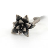 sterling silver floral succulent ring 2