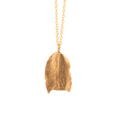 gold vermeil single leaf holiday cactus necklace 2