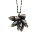 sterling silver floral succulent necklace 2