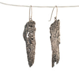 sterling silver bark earrings