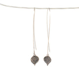 sterling silver string of hearts wishbone earrings 2