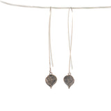 sterling silver string of hearts wishbone earrings 2