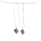 sterling silver string of hearts wishbone earrings 2