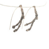 sterling silver maple terminal bud twig earrings
