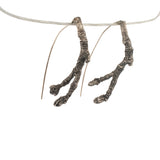 sterling silver maple terminal bud twig earrings