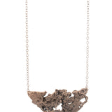 bronze turkey tail fungi necklace