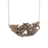 bronze turkey tail fungi necklace