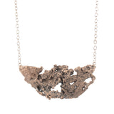 bronze turkey tail fungi necklace