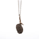 bronze large alder cone necklace 2