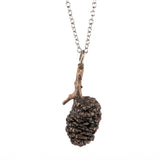 bronze large alder cone necklace 2