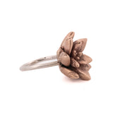 bronze floral succulent ring 2