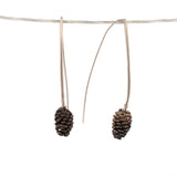 bronze alder catkin cones earrings