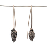 sterling silver white pine threader earrings