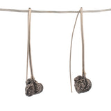 sterling silver seed pod earrings