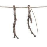sterling silver long twig earrings
