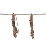 bronze maple terminal bud twig earrings
