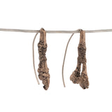 bronze maple terminal bud twig earrings