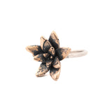 bronze floral succulent ring 3