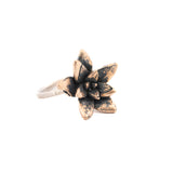 bronze floral succulent ring 3