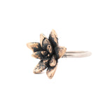 bronze floral succulent ring 3
