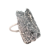 sterling silver vertical tree bark ring 5