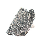 sterling silver vertical tree bark ring 5