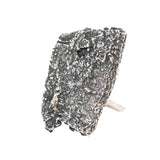 sterling silver vertical tree bark ring 5