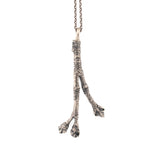 sterling silver maple terminal bud necklace