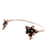 bronze double floral succulent bracelet