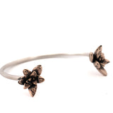 bronze double floral succulent bracelet