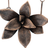 bronze large floral succulent necklace