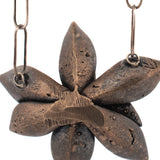 bronze large floral succulent necklace