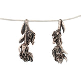 sterling silver echeveria succulent flower earrings