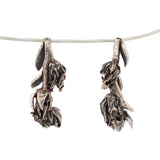 sterling silver echeveria succulent flower earrings